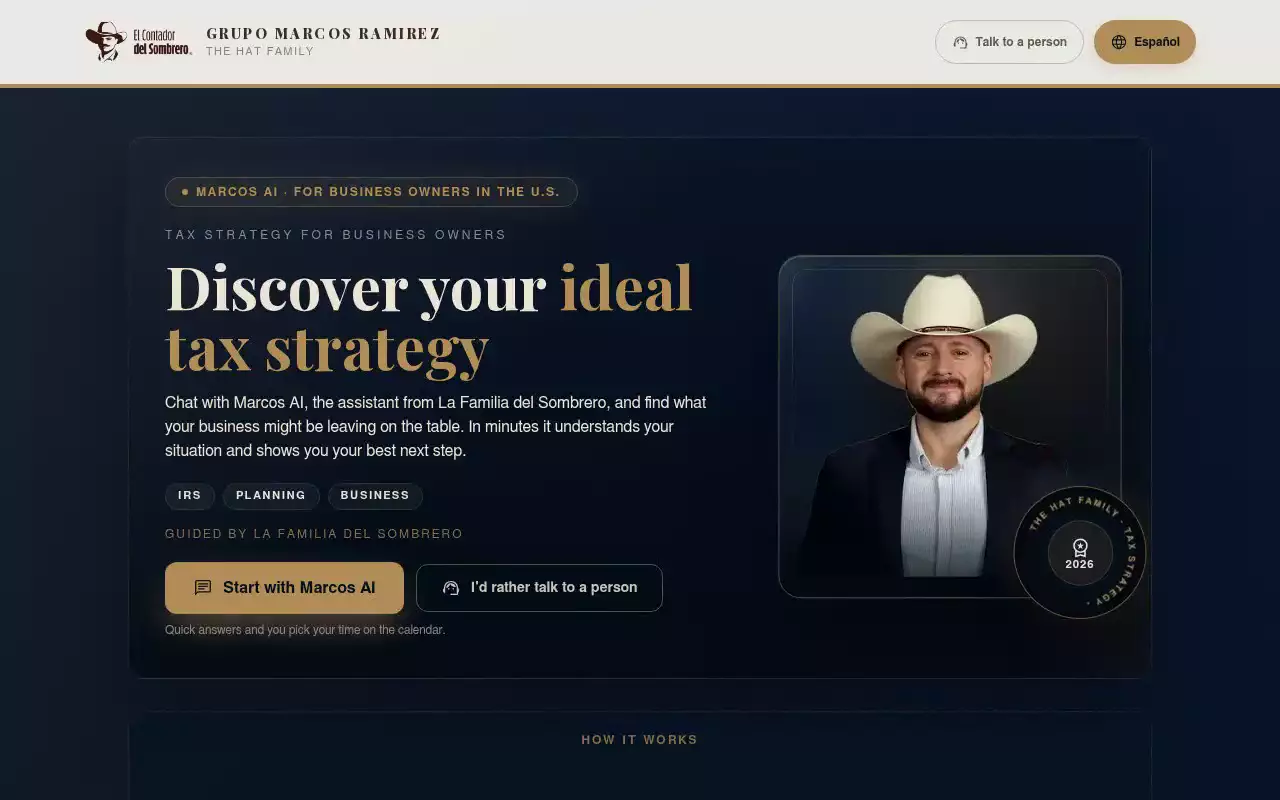 Marcos AI bilingual tax concierge product interface