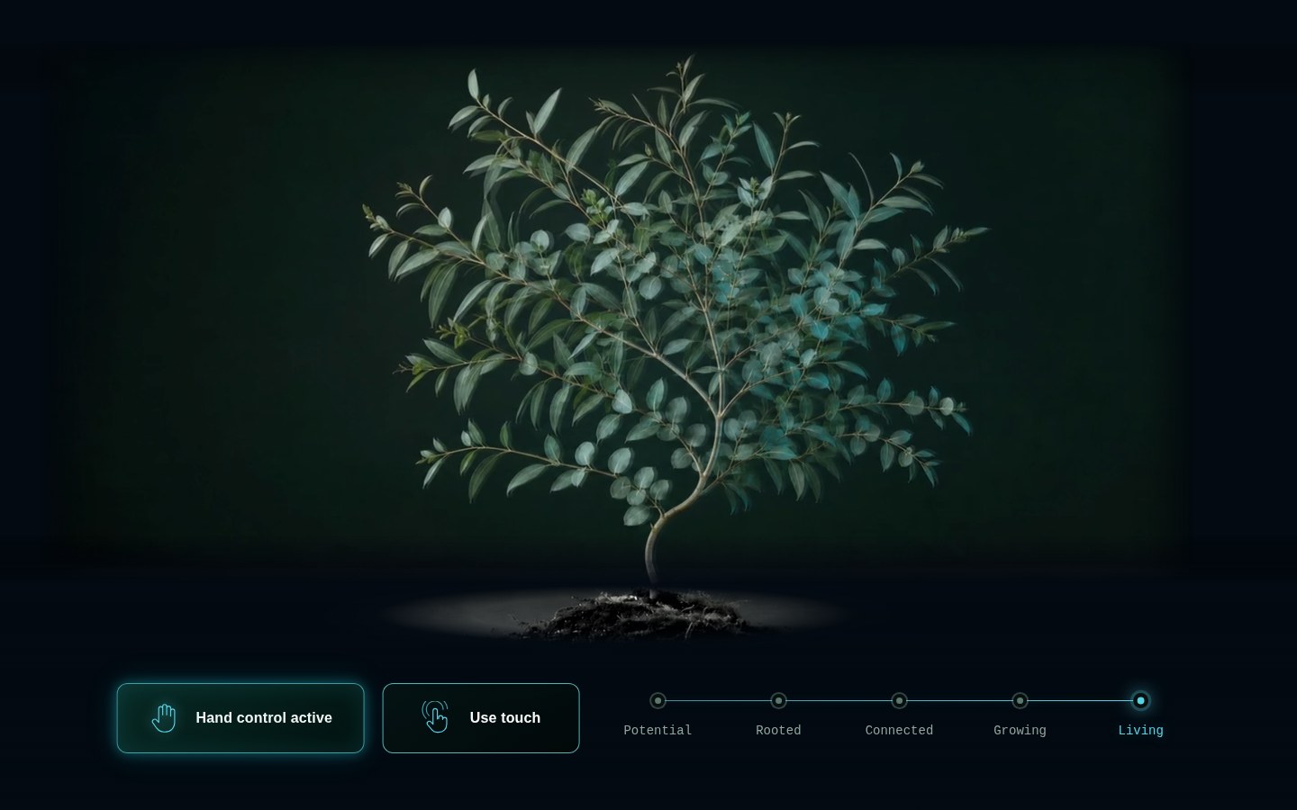 Atimi — Living Growth Tree Only interactive eucalyptus concept